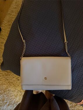 KATE SPADE  Pale Pink  Genuine Leather Crossbody Bag with Chain Strap